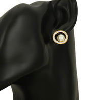 Load image into Gallery viewer, Circled Pearl Studs