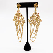 Load image into Gallery viewer, Gold Chain Earrings