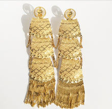 Load image into Gallery viewer, Gold Chandelier Earrings