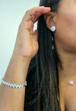 Load image into Gallery viewer, Double Crystal Cluster Stud Earrings