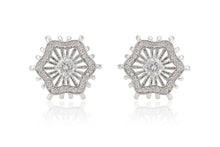 Load image into Gallery viewer, Crystal Wheel Stud Earrings
