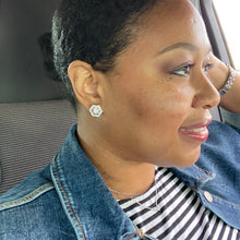 Load image into Gallery viewer, Crystal Wheel Stud Earrings