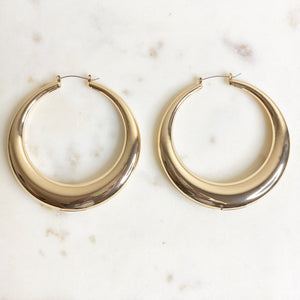 Large Hollow Gold Hoop
