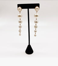 Load image into Gallery viewer, Long Pearl Earrings