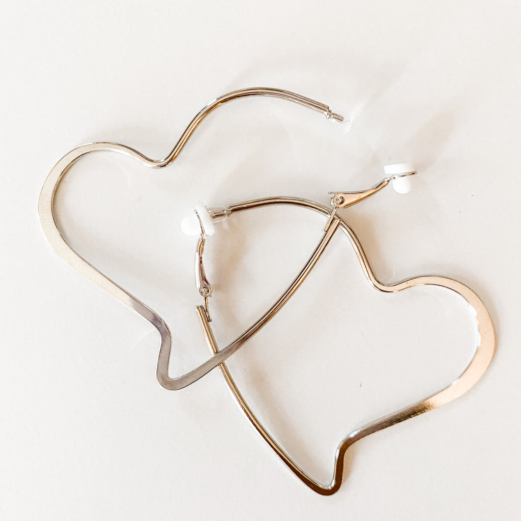 Clip on Heart Earrings (More Colors)