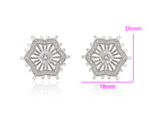 Load image into Gallery viewer, Crystal Wheel Stud Earrings