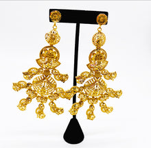 Load image into Gallery viewer, Gold Chandelier Earrings