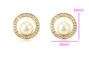 Circled Pearl Studs
