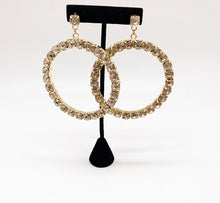 Load image into Gallery viewer, Chunky Rhinestone Hoops (More Colors Available)