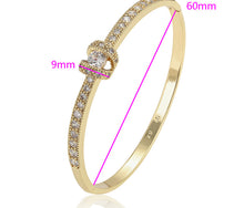 Load image into Gallery viewer, Crystal Knot Bangle